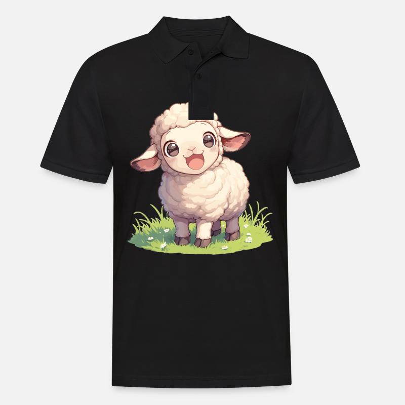 Schafe Schaf - Männer Poloshirt - Schwarz