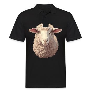 Schafe Schaf - Männer Poloshirt - Schwarz - Vorne - Kai (181cm)