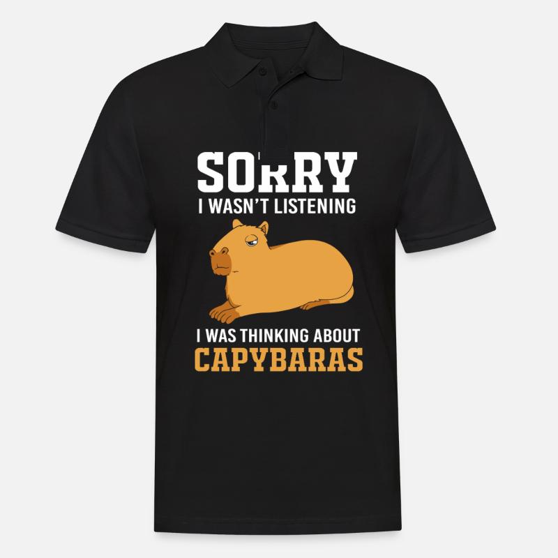 Capybara Capibara - Männer Poloshirt - Schwarz