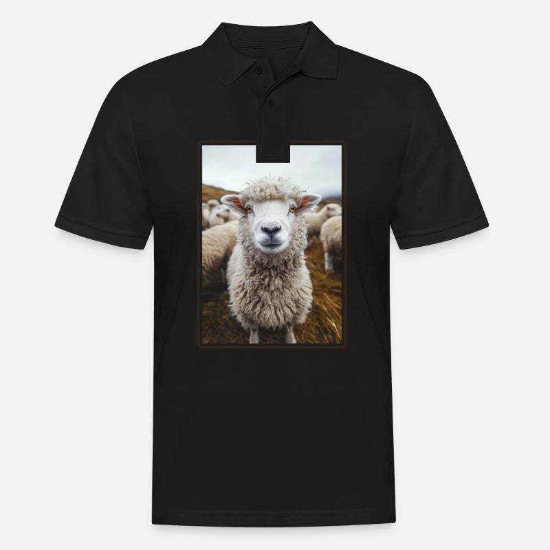 Schafe Schaf - Männer Poloshirt - Schwarz