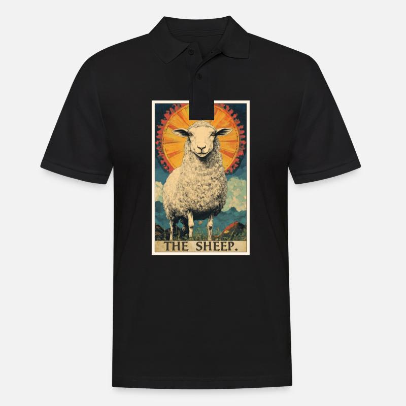 Schafe Schaf - Männer Poloshirt - Schwarz