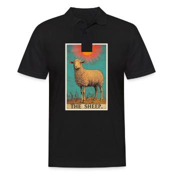 Schafe Schaf - Männer Poloshirt - Schwarz - Vorne - Kai (181cm)