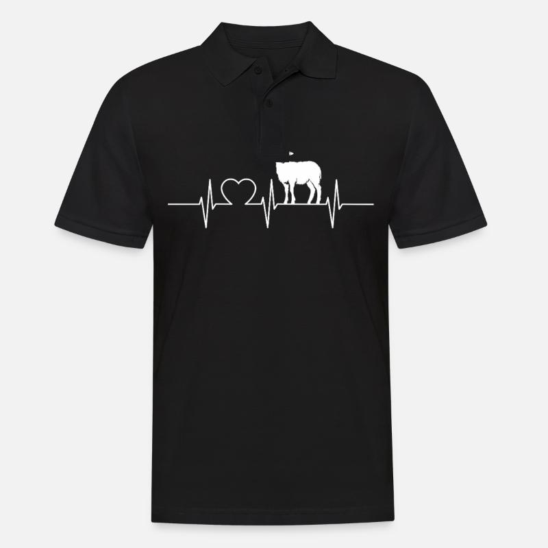 Schafe Schaf - Männer Poloshirt - Schwarz