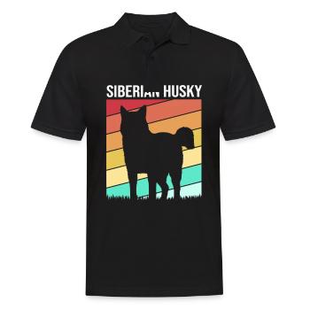 Husky - Männer Poloshirt - Schwarz - Vorne - Kai (181cm)