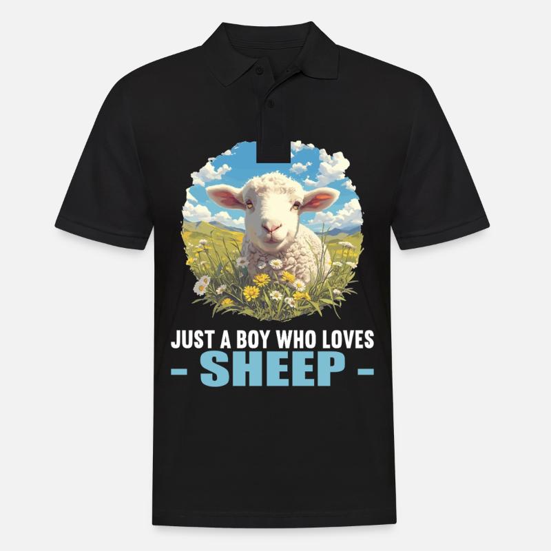 Schafe Schaf - Männer Poloshirt - Schwarz