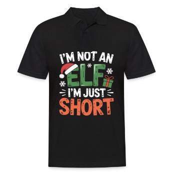 No Im Not An Elf Im Just Short Christmas - Men's Polo Shirt - black - Front - Kai (181cm)