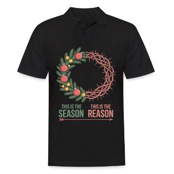 This Is The Season This Is The Reason Christmas - Men's Polo Shirt - black - Front - Kai (181cm)