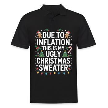 Due To Inflation This Is My Ugly Christmas - Men's Polo Shirt - black - Front - Kai (181cm)