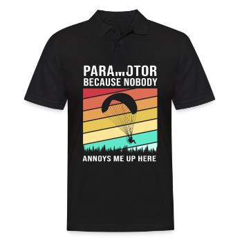 Paragliding Skydive - Men's Polo Shirt - black - Front - Kai (181cm)