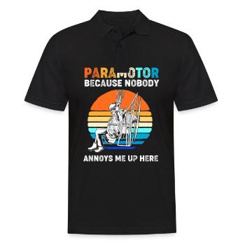 Parapente, parapente, parapente - Polo Homme - noir - Devant - Kai (181cm)