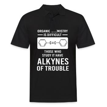 Structural formula chemistry science physics laboratory - Men's Polo Shirt - black - Front - Kai (181cm)