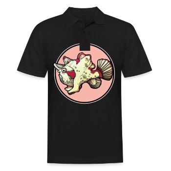 Frogfish Anglerfisch - Men's Polo Shirt - black - Front - Kai (181cm)