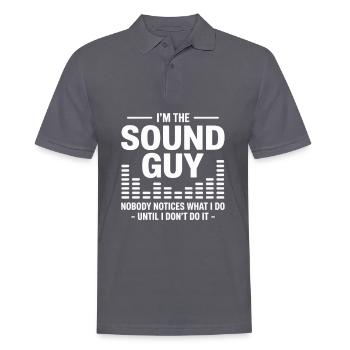 I'm The Sound Guy Funny Audio Engineer - Men's Polo Shirt - charcoal grey - Front - Nico (186cm)