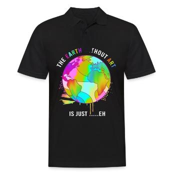 Earth Day - Männer Poloshirt - Schwarz - Vorne - Kai (181cm)