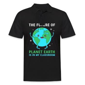Earth Day - Männer Poloshirt - Schwarz - Vorne - Kai (181cm)
