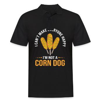 Corn Dog - Männer Poloshirt - Schwarz - Vorne - Kai (181cm)