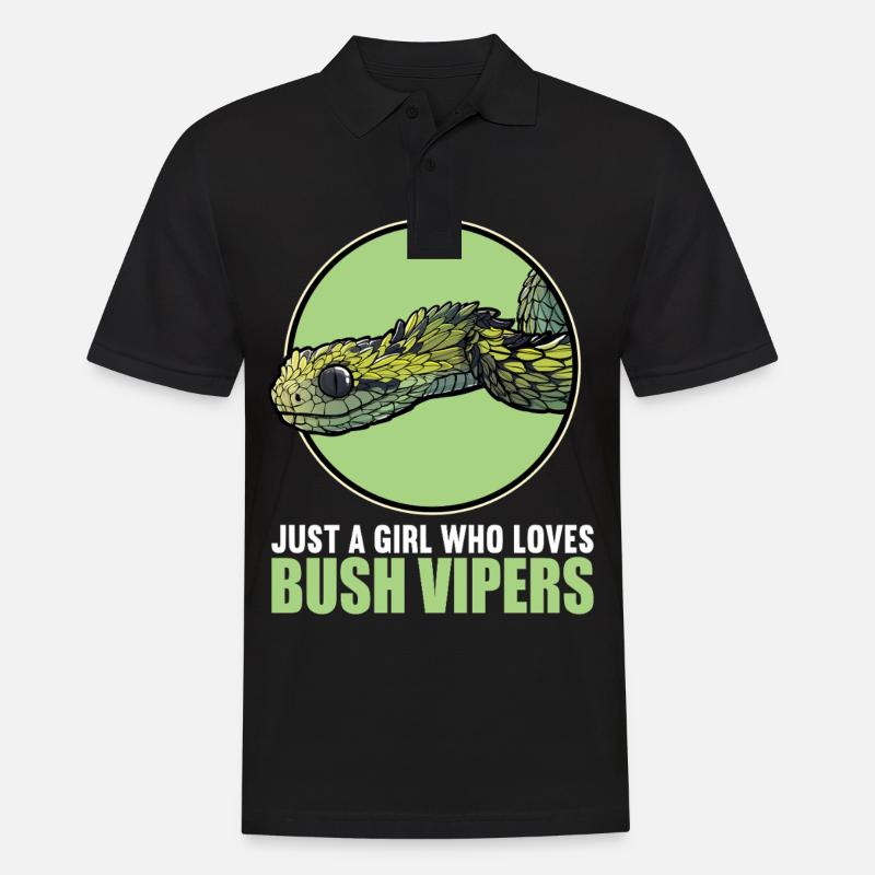 Buschvipern Buschviper - Männer Poloshirt - Schwarz