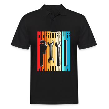 Tuyau de serrurier industriel - Polo Homme - noir - Devant - Kai (181cm)