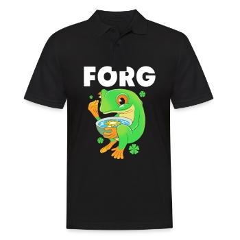 Laubfrosch Frosch - Männer Poloshirt - Schwarz - Vorne - Kai (181cm)