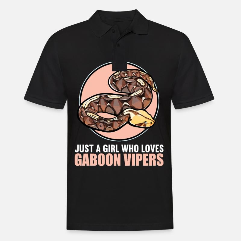 Gabunvipern Gabunviper - Männer Poloshirt - Schwarz