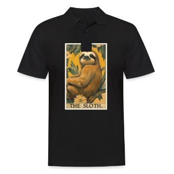 Faultiere Faultier - Männer Poloshirt - Schwarz - Vorne - Kai (181cm)