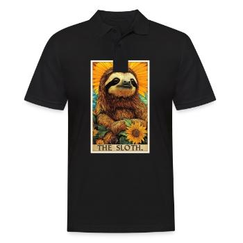 Faultiere Faultier - Männer Poloshirt - Schwarz - Vorne - Kai (181cm)