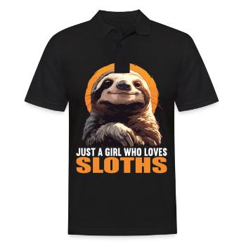 Sloths Sloth - Men's Polo Shirt - black - Front - Kai (181cm)