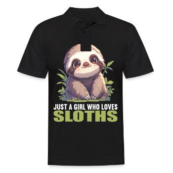 Sloths Sloth - Men's Polo Shirt - black - Front - Kai (181cm)