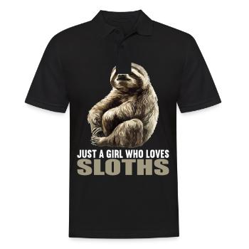 Sloths Sloth - Men's Polo Shirt - black - Front - Kai (181cm)