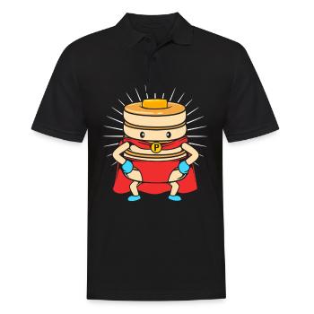 Pancake - Men's Polo Shirt - black - Front - Kai (181cm)