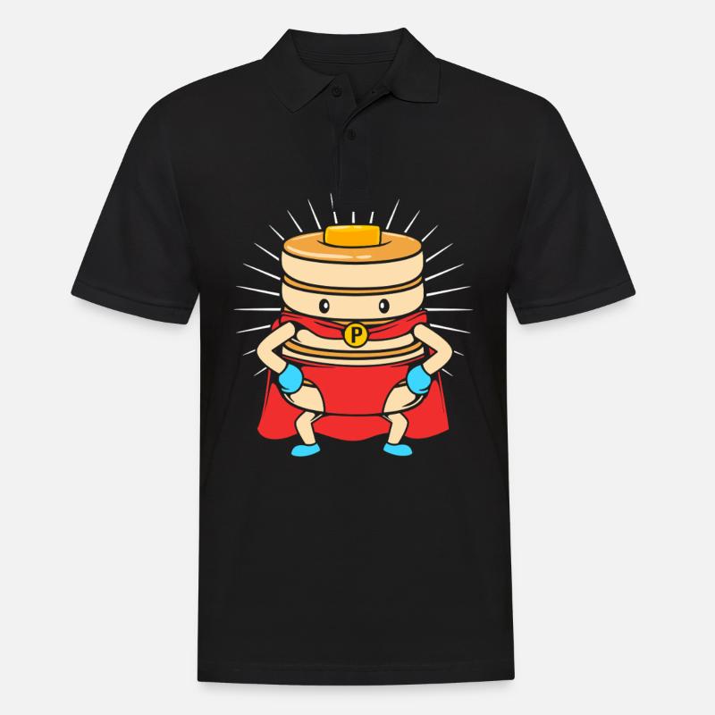 Pfannkuchen - Männer Poloshirt - Schwarz