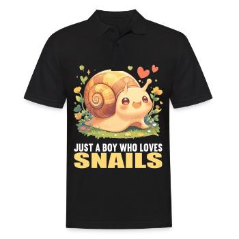 Escargots Escargot - Polo Homme - noir - Devant - Kai (181cm)