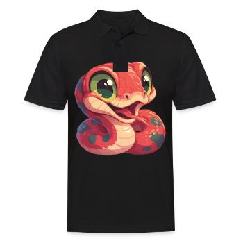 Snakes Snake - Men's Polo Shirt - black - Front - Kai (181cm)