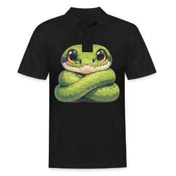 Snakes Snake - Men's Polo Shirt - black - Front - Kai (181cm)