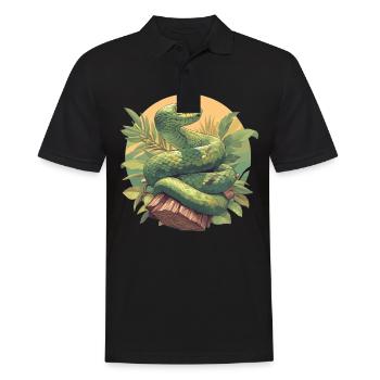 Snakes Snake - Men's Polo Shirt - black - Front - Kai (181cm)