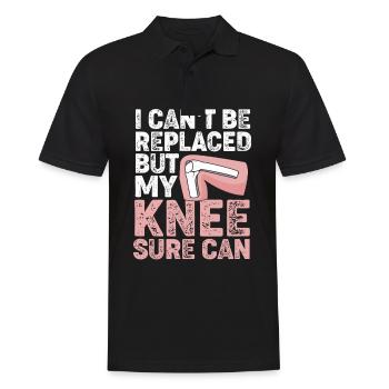 Knie OP Knie Operation - Männer Poloshirt - Schwarz - Vorne - Kai (181cm)