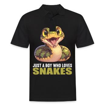 Snakes Snake - Men's Polo Shirt - black - Front - Kai (181cm)