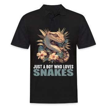 Snakes Snake - Men's Polo Shirt - black - Front - Kai (181cm)