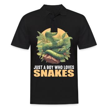 Snakes Snake - Men's Polo Shirt - black - Front - Kai (181cm)