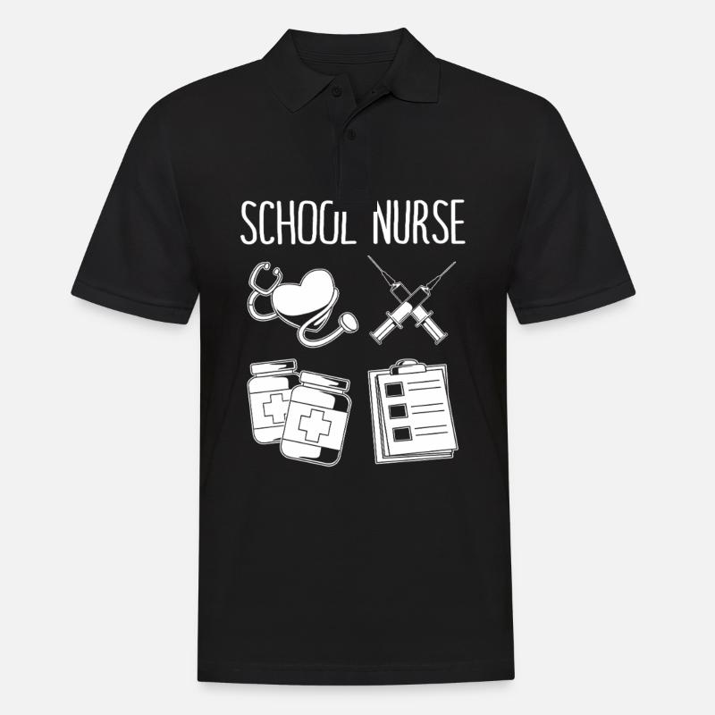 Krankenschwester Schule - Männer Poloshirt - Schwarz