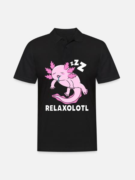Axolotl - Männer Poloshirt - Schwarz