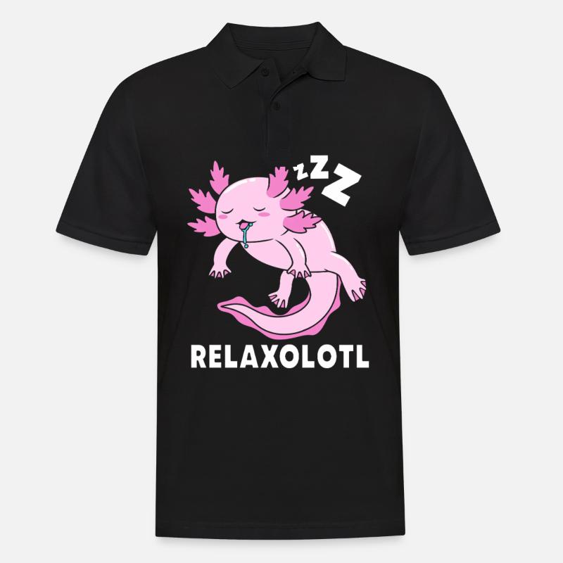 Axolotl - Männer Poloshirt - Schwarz
