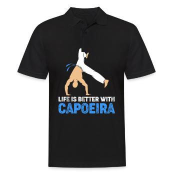 Capoeira - Polo Homme - noir - Devant - Kai (181cm)