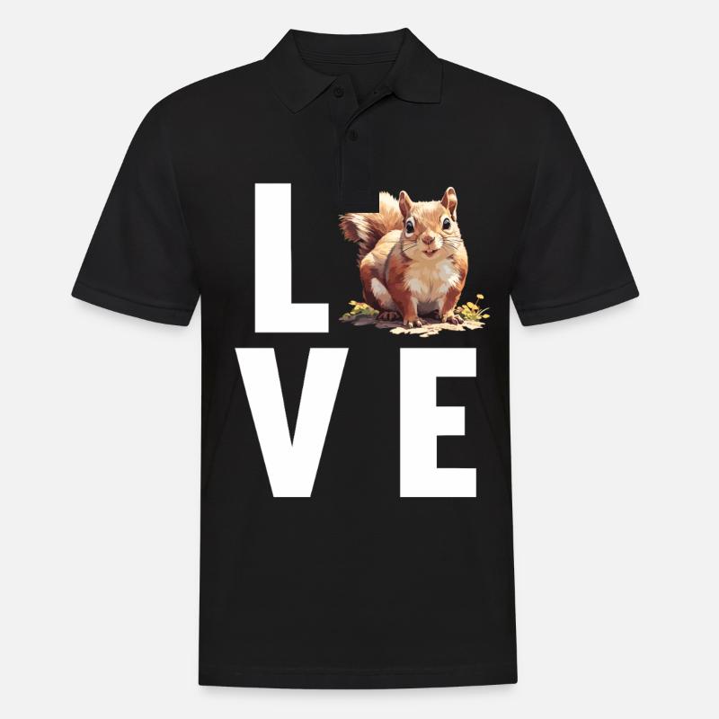 Squirrel - Men's Polo Shirt - black