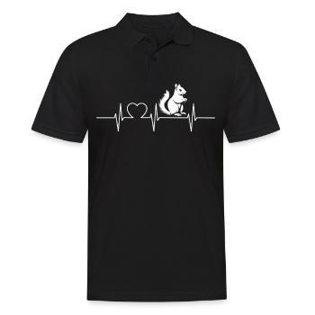 Squirrel - Men's Polo Shirt - black - Front - Kai (181cm)