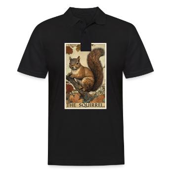 Squirrel - Men's Polo Shirt - black - Front - Kai (181cm)