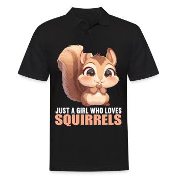 Squirrel - Men's Polo Shirt - black - Front - Kai (181cm)