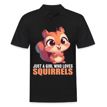 Squirrel - Men's Polo Shirt - black - Front - Kai (181cm)