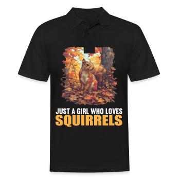 Squirrel - Men's Polo Shirt - black - Front - Kai (181cm)