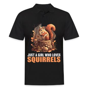 Squirrel - Men's Polo Shirt - black - Front - Kai (181cm)